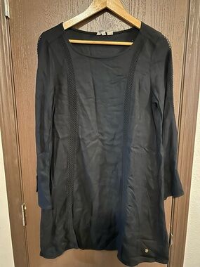 Roxy Black Long Sleeve Tunic Dress w/ Bell Sleeves M